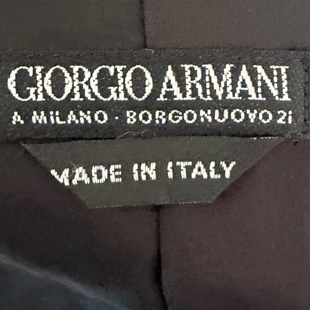 Giorgio Armani Size 4 Black 4 Button Blazer Jacket - Picture 4 of 6